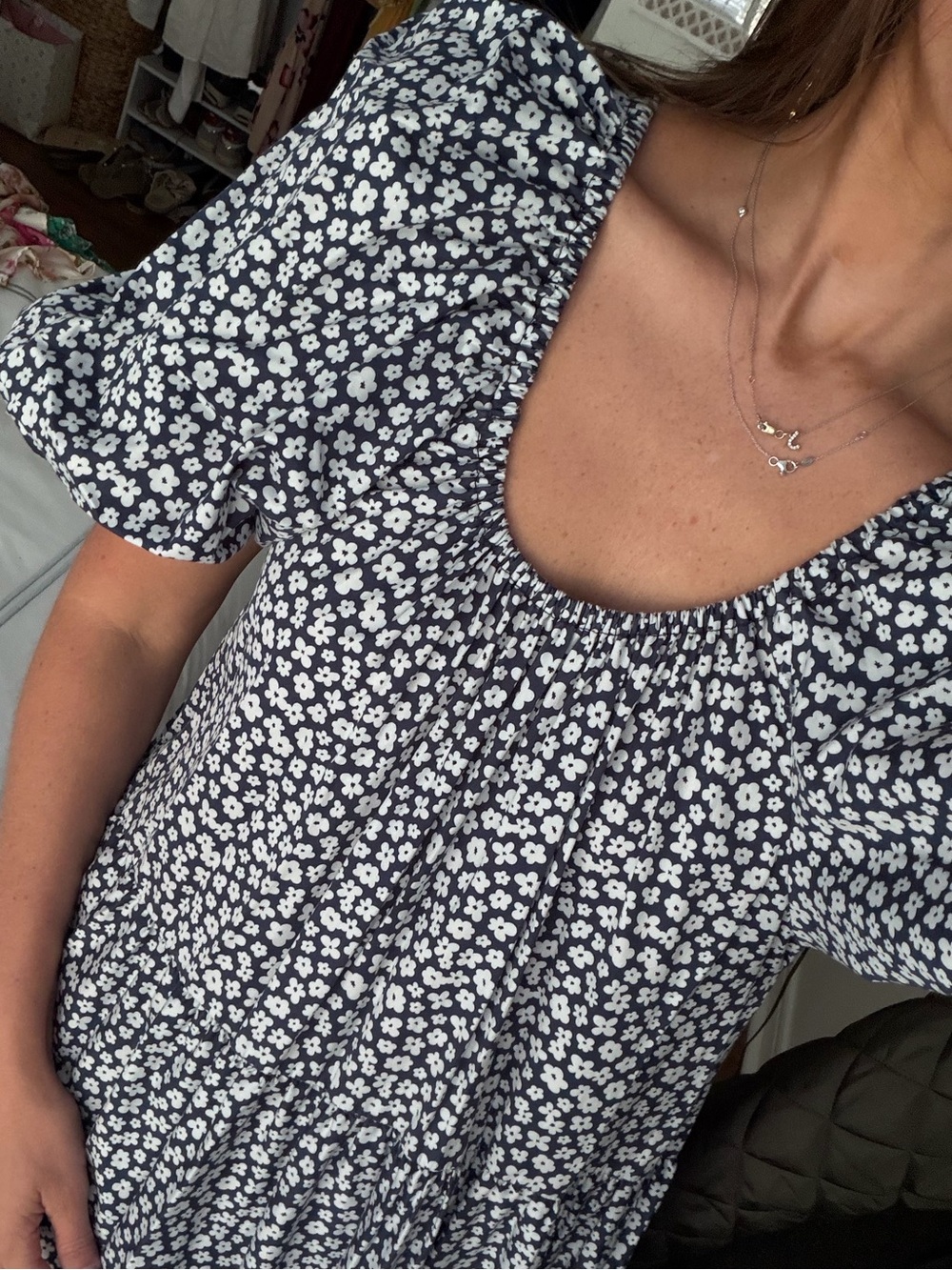 Mikoh Navy and White Floral Maxi Dress